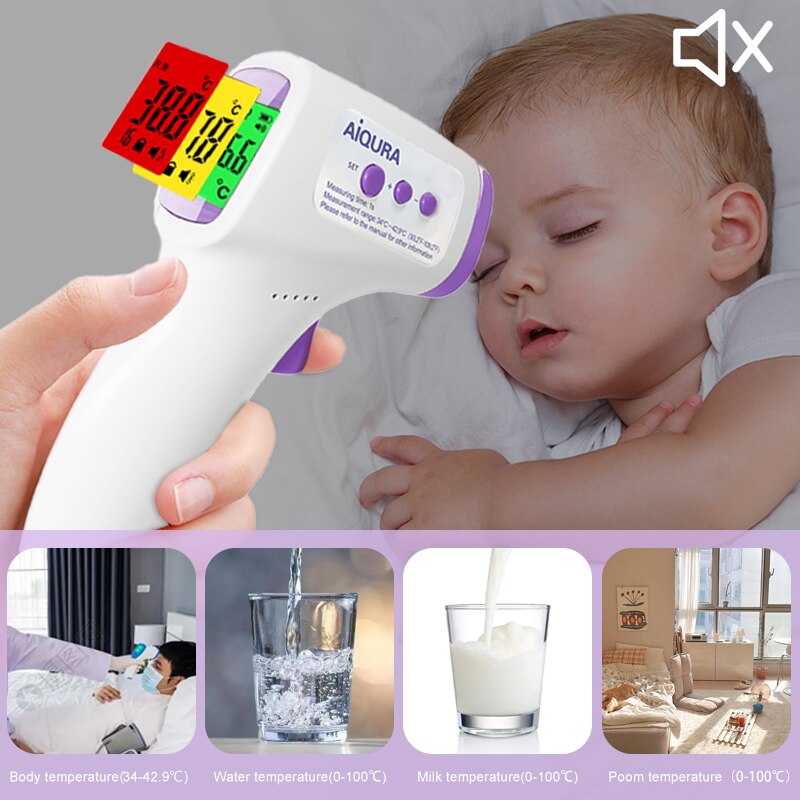 Portable Infrared Smart Thermometer for Forehead Use