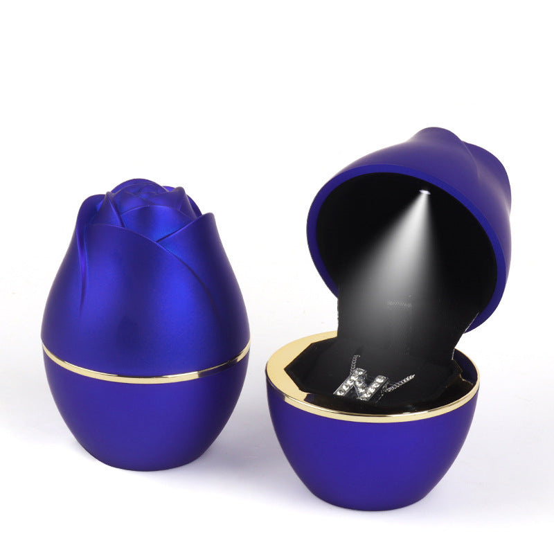 LED Jewelry Box Pendant Ring Necklace Gift Case