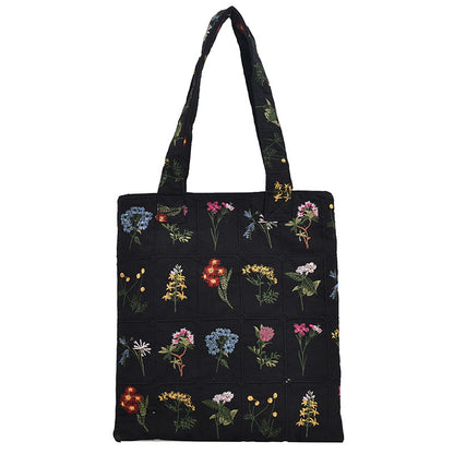 Chic Embroidered Canvas Tote